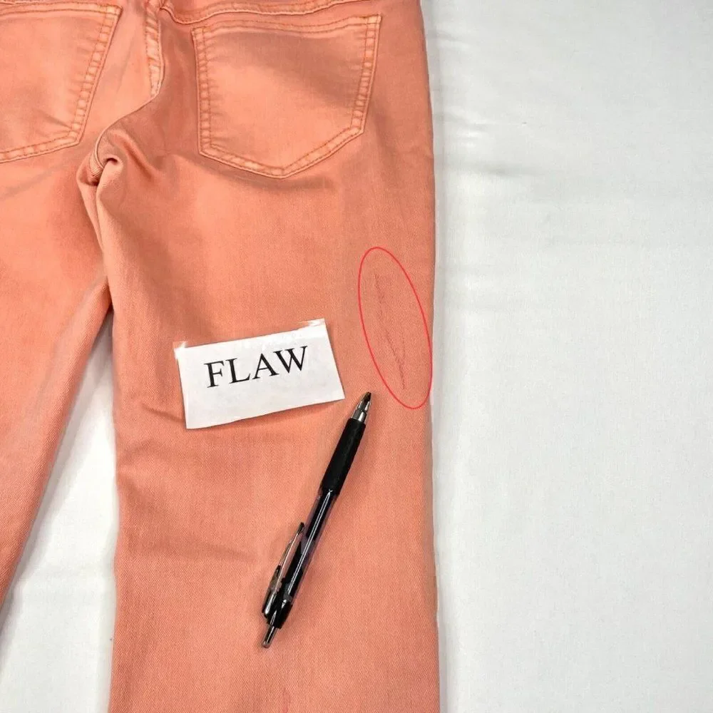 FREE PEOPLE Orange Ankle Zip Skinny Jean